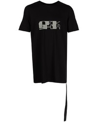 T-shirt girocollo stampata nera di Rick Owens DRKSHDW