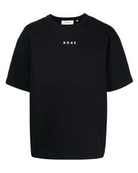 T-shirt girocollo stampata nera di Róhe