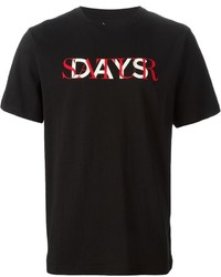 T-shirt girocollo stampata nera di Saturdays Surf NYC