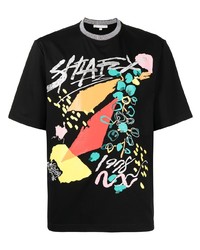 T-shirt girocollo stampata nera di SHIATZY CHEN