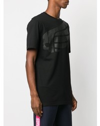 T-shirt girocollo stampata nera di Hydrogen