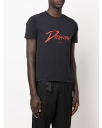 T-shirt girocollo stampata nera di Maximilian Davis