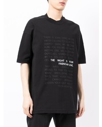 T-shirt girocollo stampata nera di Thom Krom
