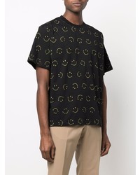 T-shirt girocollo stampata nera di Sandro