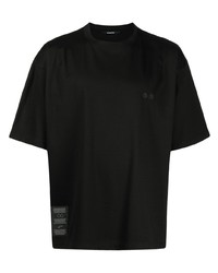 T-shirt girocollo stampata nera di SONGZIO