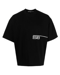 T-shirt girocollo stampata nera di Spencer Badu