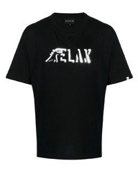 T-shirt girocollo stampata nera di SPORT b. by agnès b.