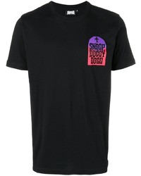 T-shirt girocollo stampata nera di Sss World Corp