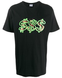 T-shirt girocollo stampata nera di Sss World Corp
