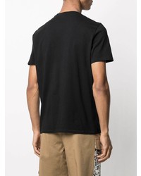 T-shirt girocollo stampata nera di Just Cavalli
