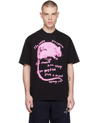 T-shirt girocollo stampata nera di Stray Rats