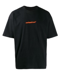 T-shirt girocollo stampata nera di Styland