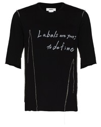 T-shirt girocollo stampata nera di Sulvam