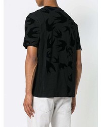 T-shirt girocollo stampata nera di McQ Alexander McQueen