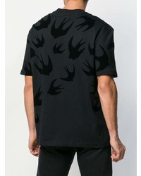 T-shirt girocollo stampata nera di McQ Swallow