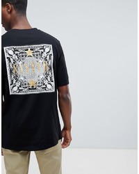 T-shirt girocollo stampata nera di Systvm