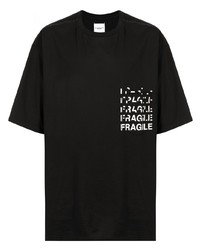 T-shirt girocollo stampata nera di Takahiromiyashita The Soloist