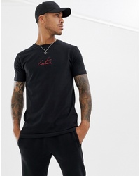 T-shirt girocollo stampata nera di The Couture Club