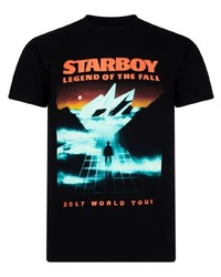 T-shirt girocollo stampata nera di The Weeknd