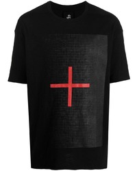 T-shirt girocollo stampata nera di Thom Krom