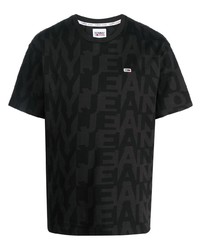 T-shirt girocollo stampata nera di Tommy Jeans