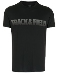 T-shirt girocollo stampata nera di Track & Field
