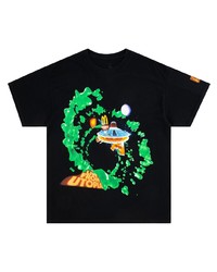 T-shirt girocollo stampata nera di Travis Scott Astroworld