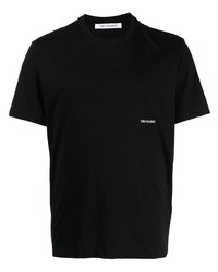 T-shirt girocollo stampata nera di Trussardi