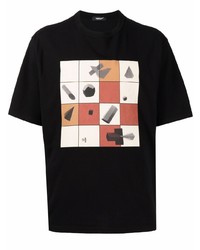 T-shirt girocollo stampata nera di UNDERCOVE