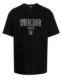 T-shirt girocollo stampata nera di Undercover