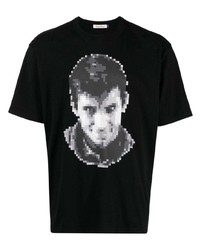T-shirt girocollo stampata nera di Undercover