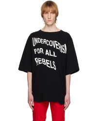 T-shirt girocollo stampata nera di Undercoverism