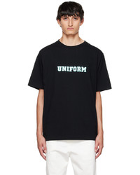 T-shirt girocollo stampata nera di Uniform Experiment