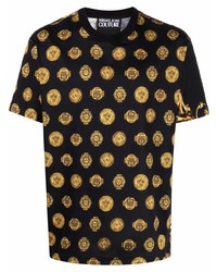 T-shirt girocollo stampata nera di VERSACE JEANS COUTURE