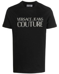 T-shirt girocollo stampata nera di VERSACE JEANS COUTURE