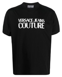 T-shirt girocollo stampata nera di VERSACE JEANS COUTURE