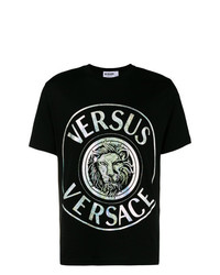T-shirt girocollo stampata nera di Versus
