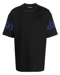 T-shirt girocollo stampata nera di Vision Of Super