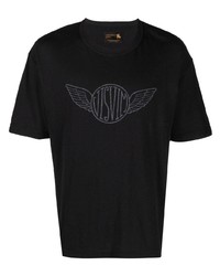 T-shirt girocollo stampata nera di VISVIM