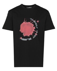 T-shirt girocollo stampata nera di VIVENDII