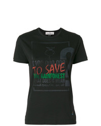 T-shirt girocollo stampata nera di VIVIENNE WESTWOOD RED LABEL