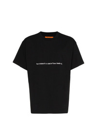 T-shirt girocollo stampata nera di Vyner Articles