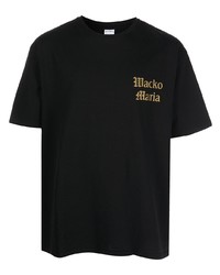 T-shirt girocollo stampata nera di Wacko Maria