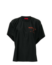 T-shirt girocollo stampata nera di Wendy Jim