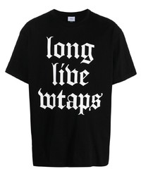 T-shirt girocollo stampata nera di WTAPS