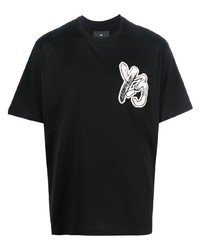 T-shirt girocollo stampata nera di Y-3