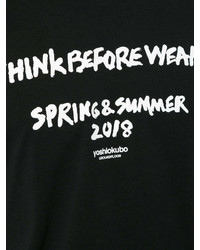T-shirt girocollo stampata nera di Yoshio Kubo