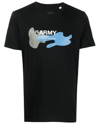 T-shirt girocollo stampata nera di Yves Salomon Army