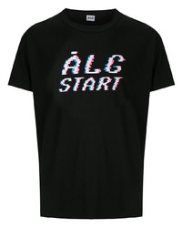 T-shirt girocollo stampata nera di Àlg