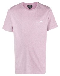 T-shirt girocollo stampata rosa di A.P.C.